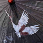 Парасолька для фотосесій чорна з китицями | китайська традиційна парасолька Журавлі Парасолька для фотосесій чорна з китицями | китайська традиційна парасолька Журавлі
